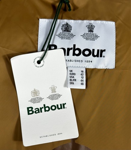 Barbour Women's Sedge Quilted Long Shell Coat US sz 12 (14767) NEW - Picture 14 of 15