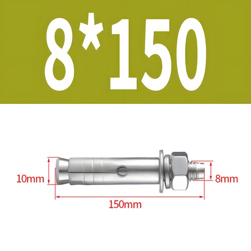 Anclaje de perno M6-M20 anclaje de carga pesada taco de carga pesada anclaje de cuña acero inoxidable A2 V2A - Imagen 16 de 46