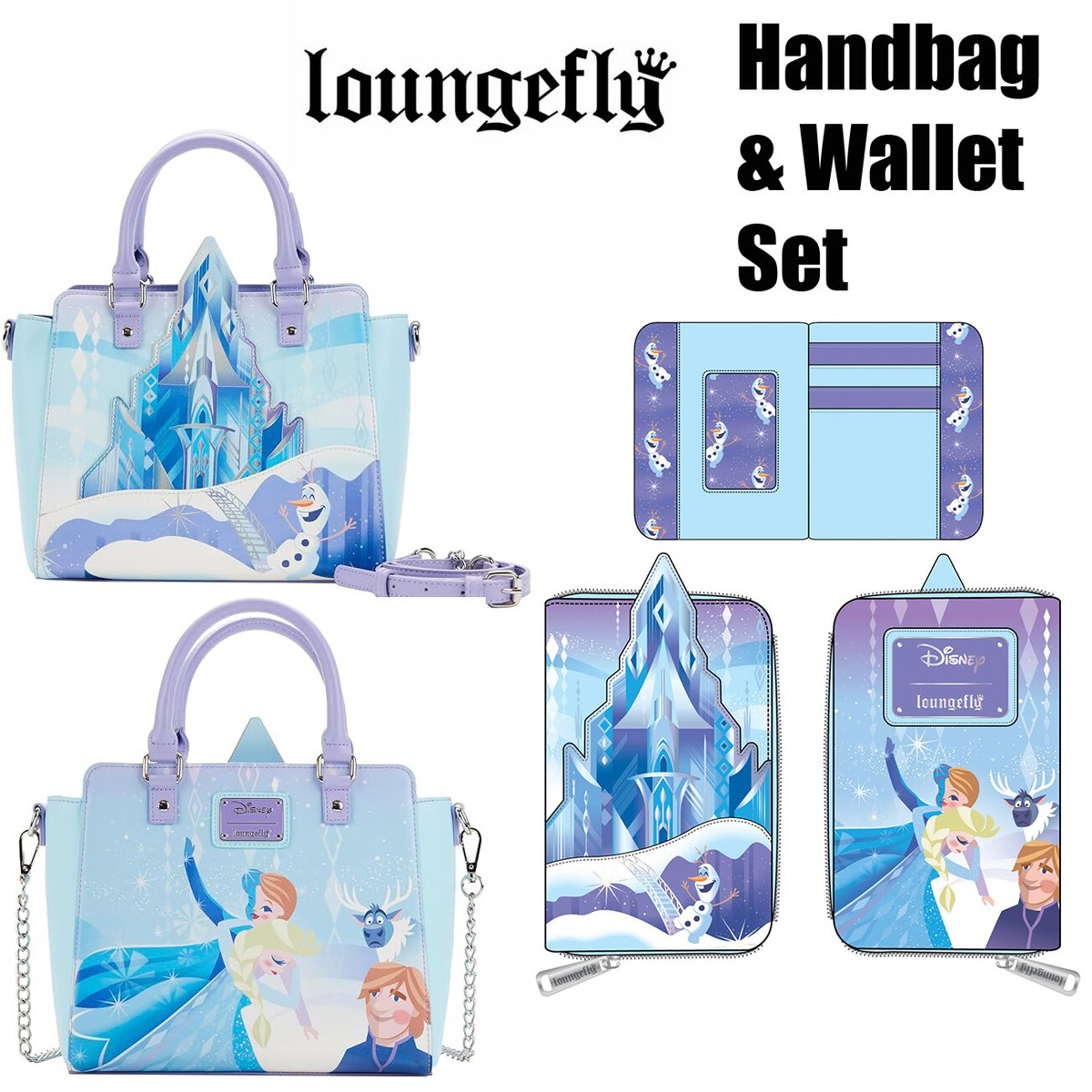 Loungefly DISNEY FROZEN PRINCESS CASTLE Handbag and Crossbody Bag