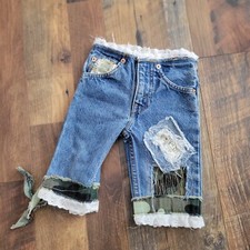 Vintage Orange Tab Little Levi  s Baby Denim Blue Jeans 4T Toddler Light Wash
