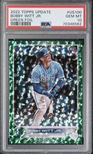 Bobby Witt Jr 2022 Topps Update #US100 RC Green Holo Foil SP /499 PSA 10