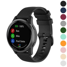 StrapsCo 22mm Silicone Rubber Watch Band Strap for Garmin Vivoactive 4