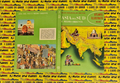 Book Libro ATLANTE ILLUSTRATO volume 7 ASIA DEL SUD e medio oriente 1965 (SG4)