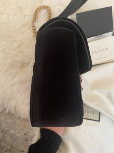 🖤Gucci Handtasche GG Marmont schwarz Samt Swarovski UVP 1999€ 🖤 - Bild 10 von 16