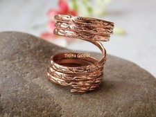 Solid Copper Splint Thumb ring, Arthritis Joint Pain Therapy Pure Copper Rings,