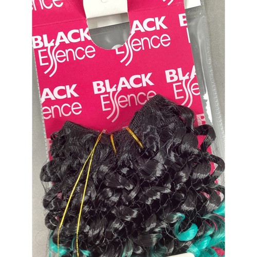 8" Jerry Boho Curl Color #T1B/TEAL Ombre Blended Hair Extensions Track - Picture 2 of 6