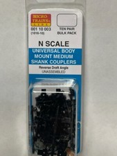 MICRO-TRAINS 001 10 003 BLACK UNIVERSAL BODY MOUNT MEDIUM 1016-10 TEN PAIR