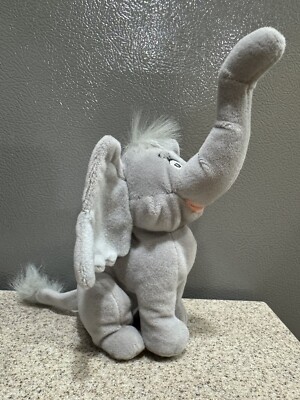 Dr. Seuss Landing HORTON Elephant 7'' Bean Bag Plush Doll Universal 1998 w/Tag