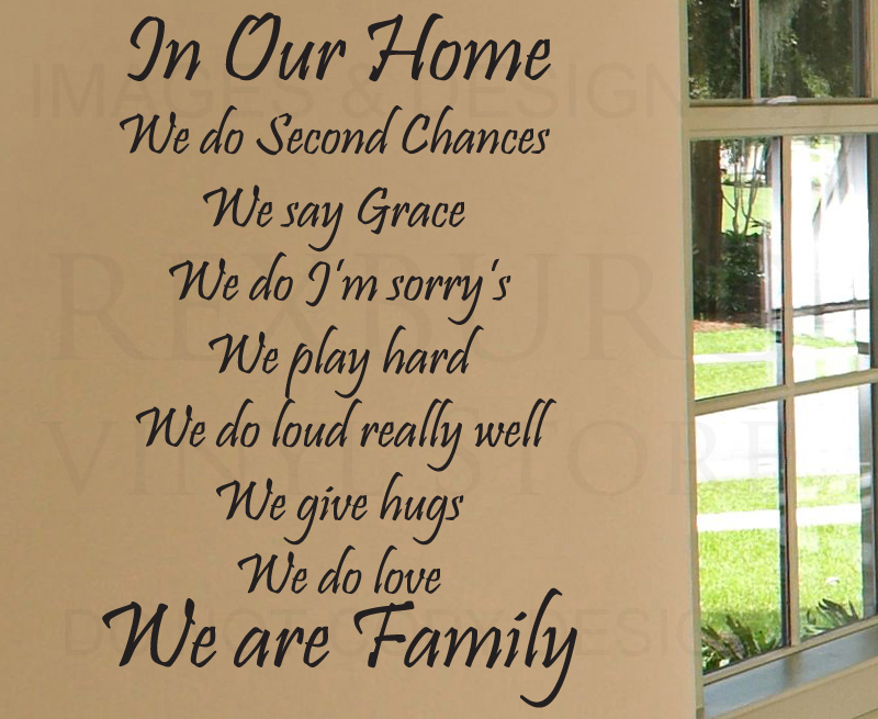 Second Chances Love Family Vinyl Wall Decal Sticker F63