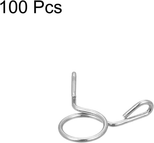 Fuel Line Hose Clips, 100pcs 7mm ID Fit 8-8.5mm OD Hose 304 Stainless Steel - Picture 3 of 5