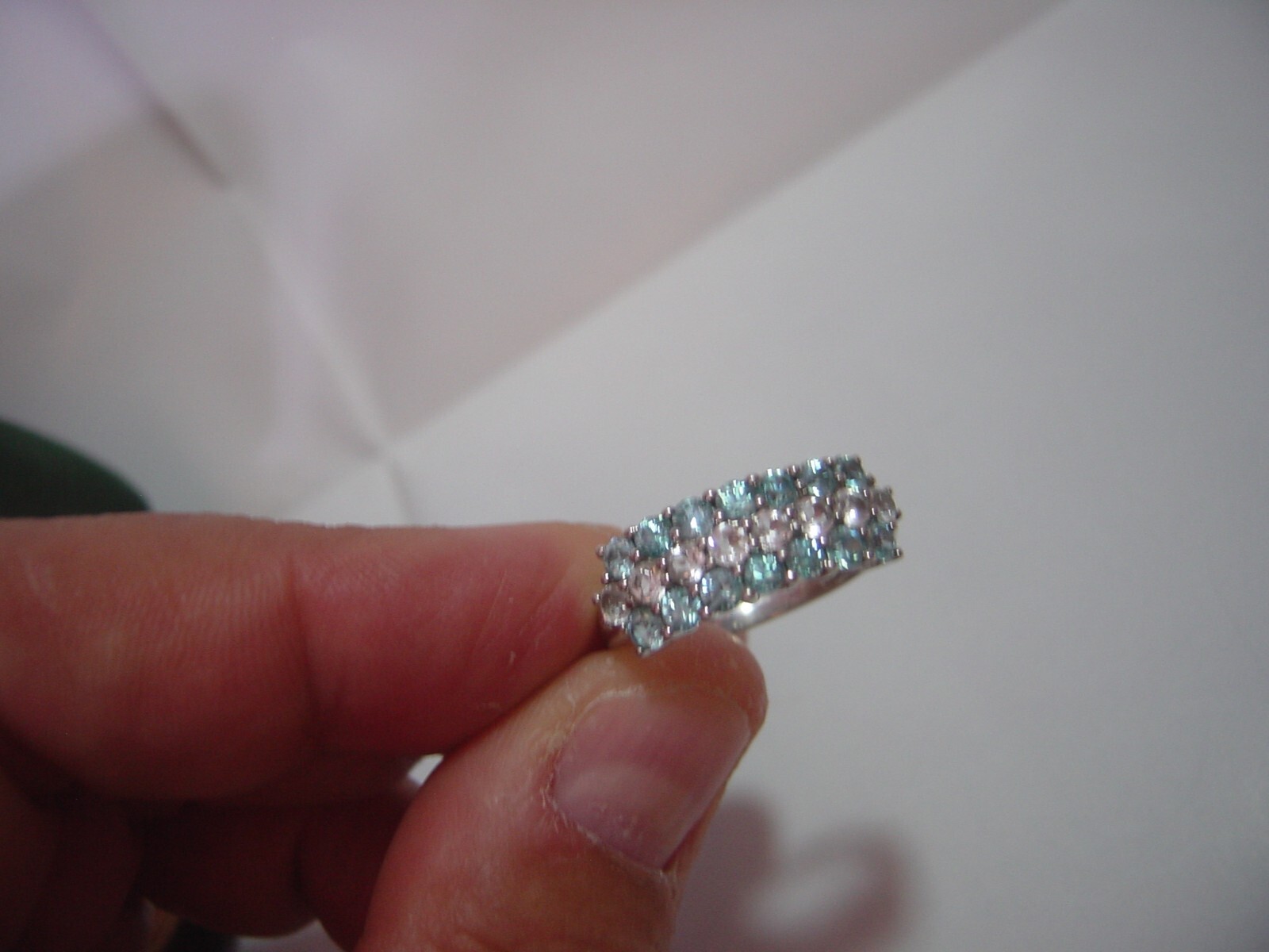 beautiful Solid Silver Ring-superb swiss blue top… - image 15