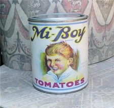 Mi-Boy Tomatoes Primitive Vintage Style Tin C...
