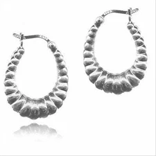 925 Silver Shrimp Hoops Earrings