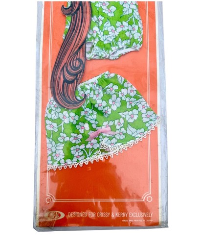 Rare Vintage Crissy Fashions Ideal Doll Clothes Outfit Funderwear Green Floral 8081 - Bild 6 von 10