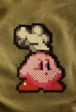Chef Hat Kirby 16-Bit Perler Bead Pixel Art Nintendo SNES