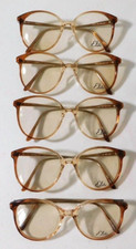 Vintage 5 Pc Lot ELITE OPTICAL Tempo 15 Brn Fade 52/20 Eyeglass Frame NOS C12