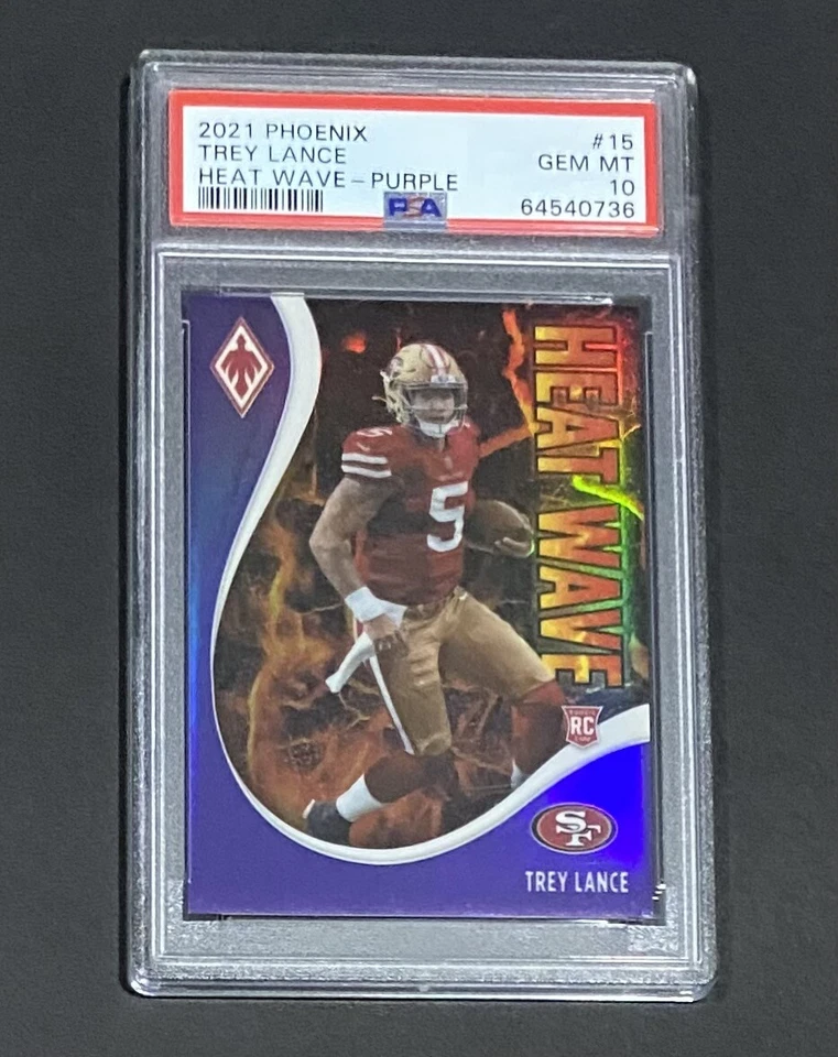 2021 PHOENIX TREY LANCE ROOKIE HEAT WAVE PURPLE /125 SP #15 RC - PSA 10 POP 6 🔥 - Image 3 of 4