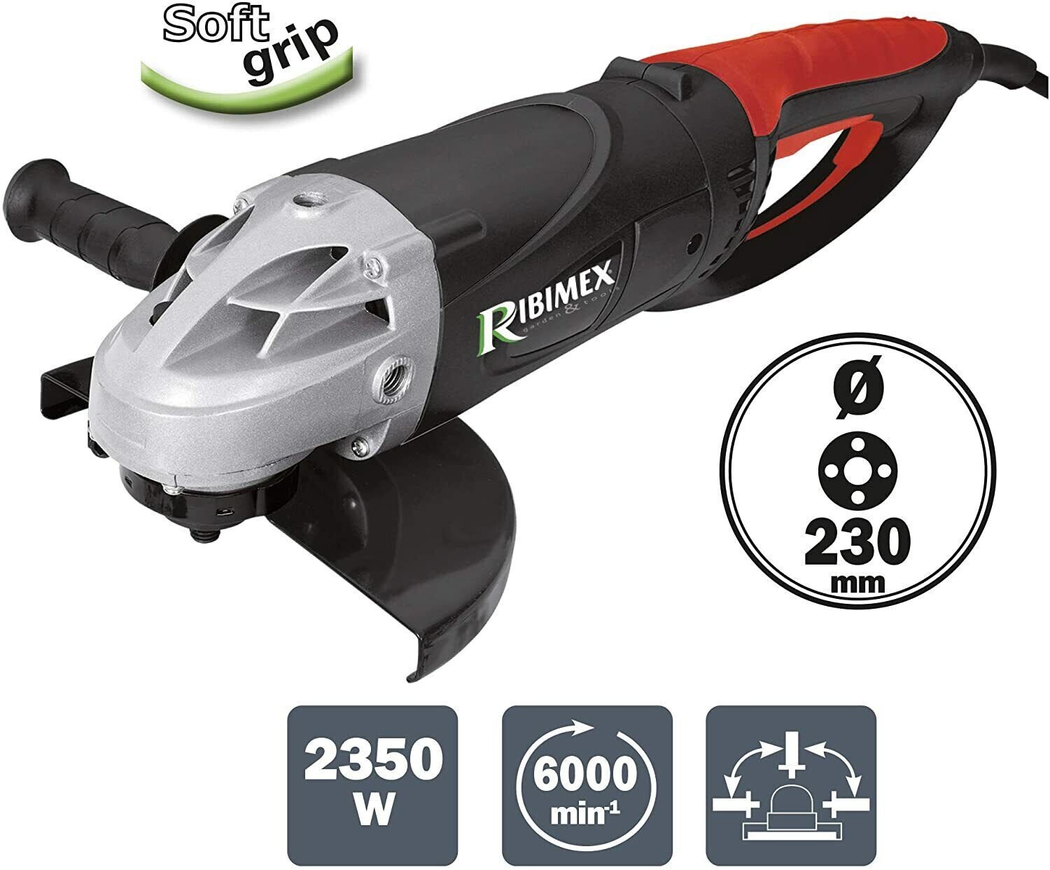 Smerigliatrice angolare 230 mm 2350 W Impugnatura Rotabile Cavo elettrico 2 m