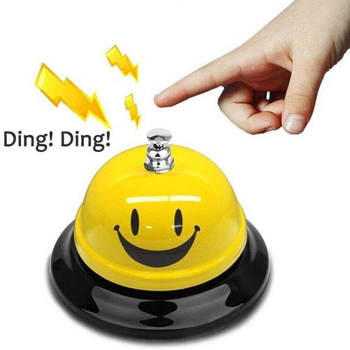 Call Bell Smiley Face Service Reception Desk Bell Restaurant Hotel Hospitality - Picture 6 of 12