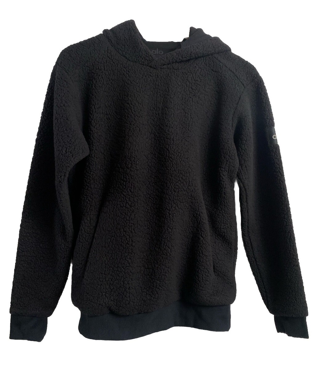 Alo Yoga Sherpa Hoodie Pullover Teddy Jacket Size XXS Black | eBay