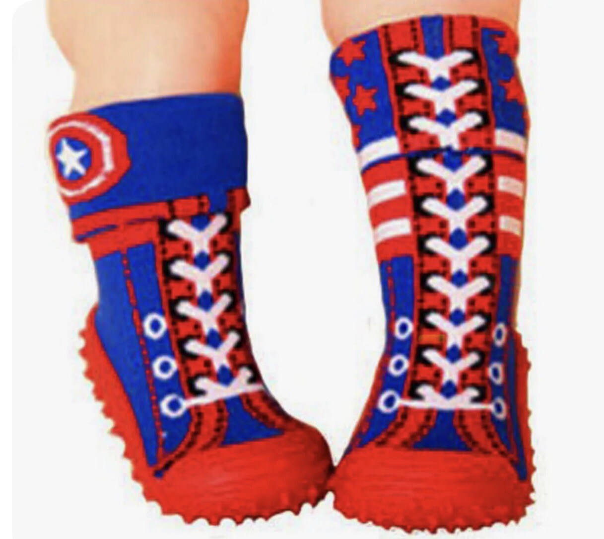 SAOLA Calze stivali bambino con suola in gomma morbida supereroi taglia 6 trazione 18 24 M