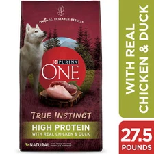Dog Food, True Instinct With Real Chicken & Duck, 27.5 lb. Bag