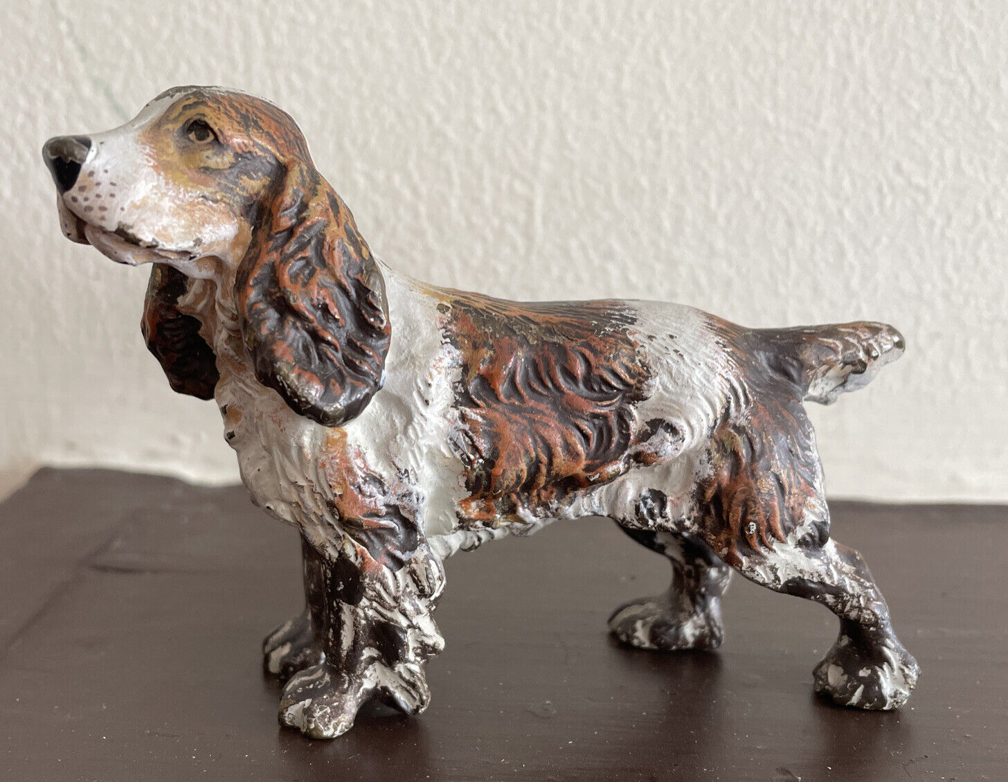 Antique Cold Painted Vienna Bronze English Springer Spaniel Dog “Marked”