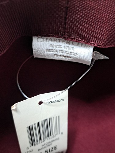 CHARTER CLUB 100 % WOLLE SCHWARZ FEDORA HUT MADE IN ITALY - Bild 8 von 9