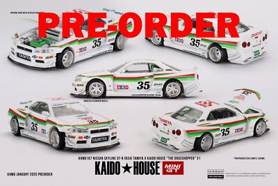 (Pre-order) Nissan Skyline GT-R (R34) TAMIYA x KAIDO HOUSE ''The GRASSHOPPER'' V1