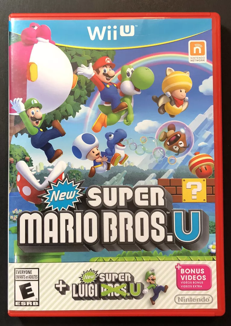 Used New Super Mario Bros U New Super Luigi U Wii U With Case (Used) 