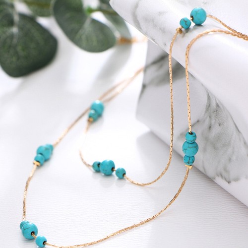Conjunto de pendientes collar turquesa Miss Joyería Mujer Collares Pendientes - Imagen 3 de 12