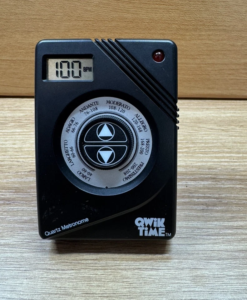 Sintonizador de tono de metrónomo portátil Qwik Time 1x S006P 9 voltios batería fresca Foto 2 de 4