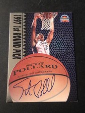 1997 Score Board Auto Basketball Signatures Silver Scot Pollard Rookie Auto RC