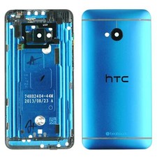 Telaio cover posteriore originale HTC ONE M7, blu
