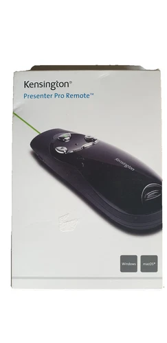 Kensington Presenter Pro Remote Control Black Wireless Ergonomic w/ Green Laser