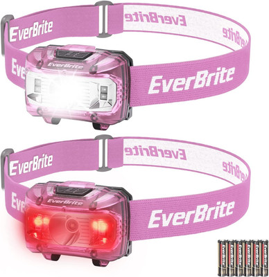 Everbrite Headlamp, 2 Pack Kids Headlamp with Red Light and Memory Function
