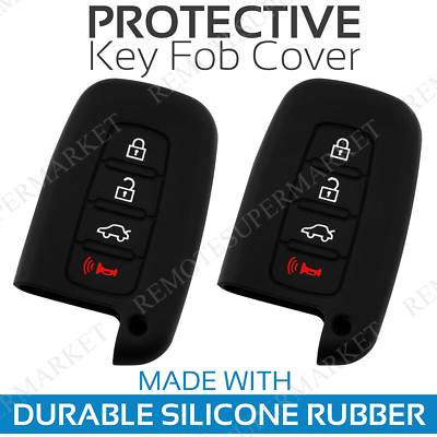 2 Key Fob Cover for 2012-2014 Hyundai Equus Remote Case Rubber Skin ...