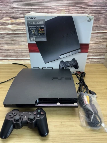 Consola Sony PlayStation 3 Slim 120 GB - Negra PS3 Paquete Probado - Imagen 2 de 24