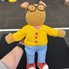 Vintage Playskool Talking Arthur Doll PBS Toy Plush 1996 Hasbro Works, Talks