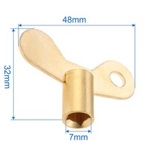 1PC Brass Clock Type Plumbing Switch Keys 32 48mm For Faucet Tap Square Keys