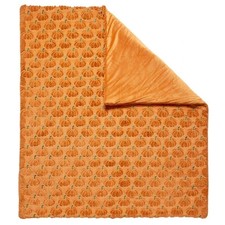 NWT SAME DAY SHIP VIRAL TIK TOK COSTCO FAUX FUR HALLOWEEN FALL THROW ORANGE PUMP