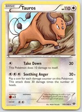 Tauros 100/146 XY Base Set Lightly Played