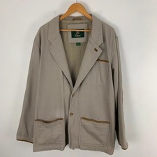 Orvis Jacket Mens LT Large Tall Cotton Safari Chore Blazer Elbow Patches