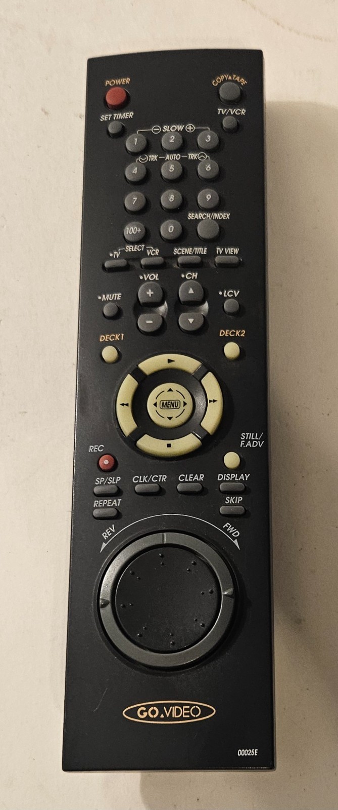 GO VIDEO 00025E Remote Control for DDV310 DDV2110 DDV3110 DV