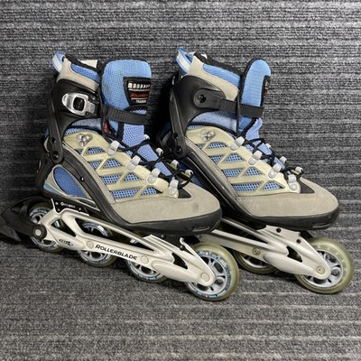 Rollerblade Aero 7 ALU Inline Skates Women's SZ 7.5 Shock Eraser ABEC Gray GOOD