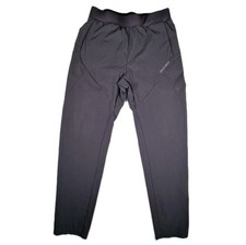 Montirex Track Pants Mens Large Grey Tapered Zip Pocket Joggers Running Trail