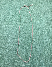 Silver Tone Cable Chain Necklace Adjustable Lobster Clasp No Stone Silver Tone Cable Chain Necklace Adjustable Lobster Clasp No Stone