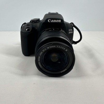 Canon EOS 2000D Rebel T7 24.1MP Digital DSLR Camera 649 Shutter Count with Lens