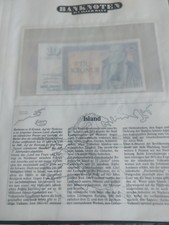 Banknoten Der Welt Islands 10 Kronur 1961 Kassenfrisch