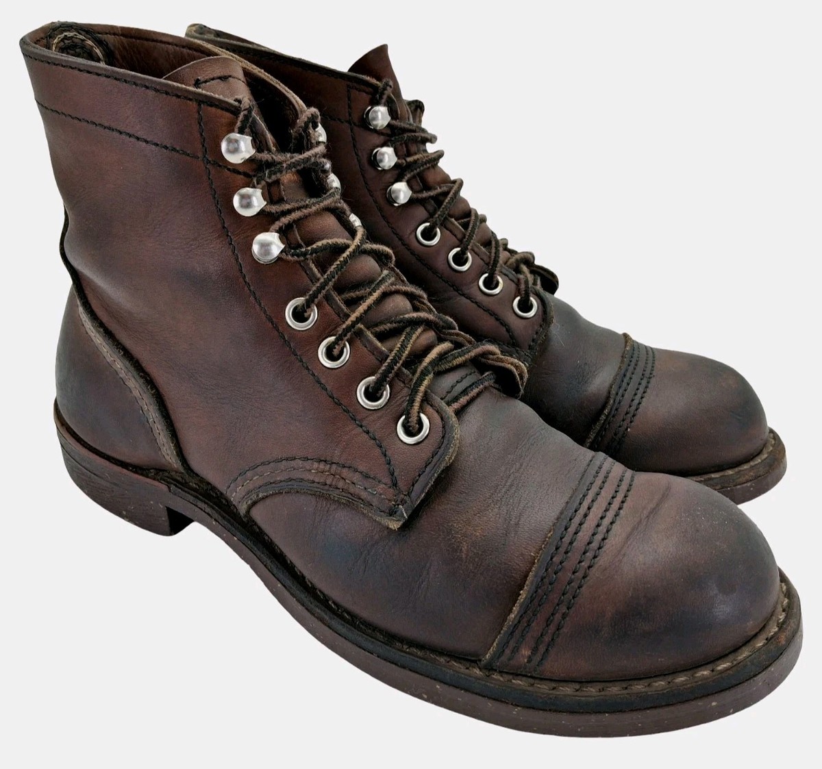 Vintage Walk Over Brown Suede Lace-Up Combat Ankle Boots Men\'s Size 8.5D Red Wing 964 Work Boots Men\ main image 2